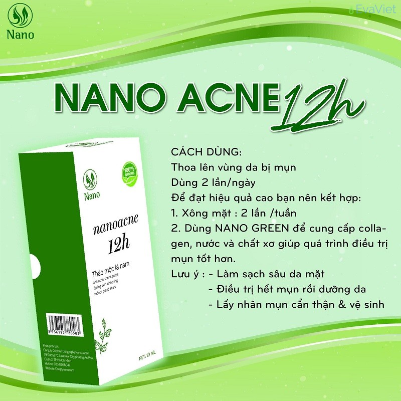 Top 5 sản phẩm trị mụn - NANO ACNE 12H