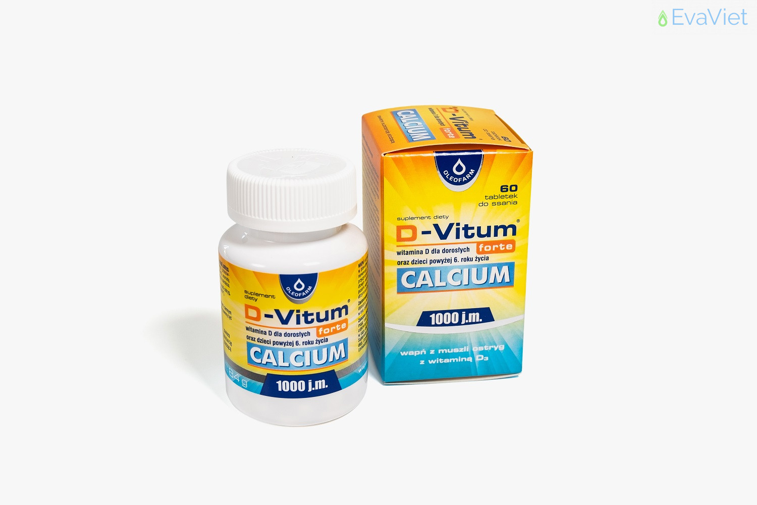 D Vitum forte Calcium Hanaphaco chứa thành phần Canxi và Vitamin D