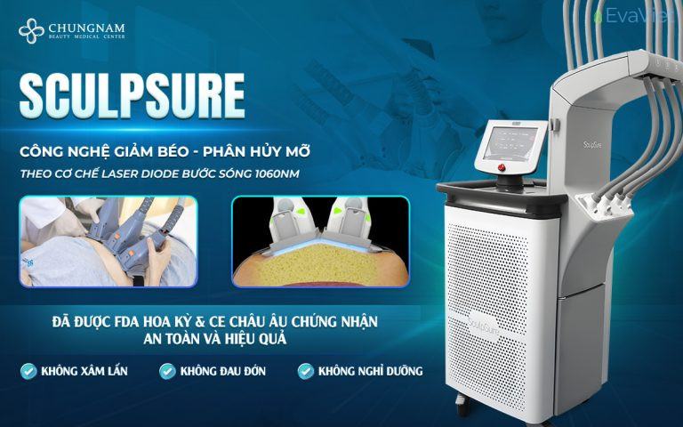 Chungnam Beauty Medical Center là đơn vị ứng dụng công nghệ Sculpsure – Thiết bị công nghệ cao không xâm lấn giúp làm săn chắc da và hỗ trợ quá trình giảm mỡ hiện đại.